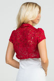 Women’s Crochet Sequin Cropped Lace Cap Sleeve Shrug | Zarnesh