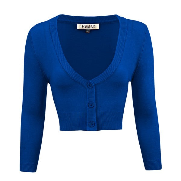 Women’s Cropped Bolero 3/4 Sleeve Cardigan | Zarnesh