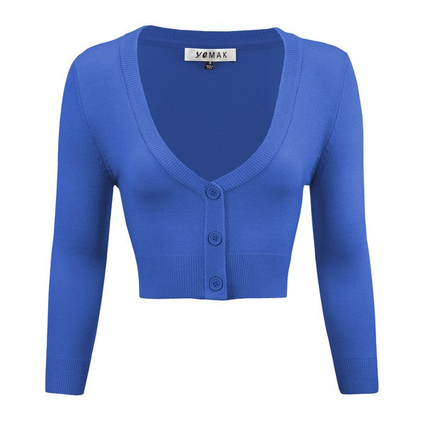 Women’s Cropped Bolero 3/4 Sleeve Cardigan | Zarnesh