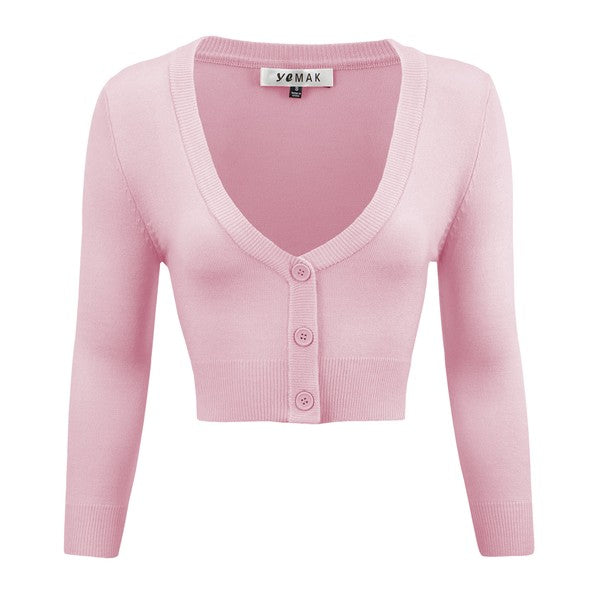 Women’s Cropped Bolero 3/4 Sleeve Cardigan | Zarnesh