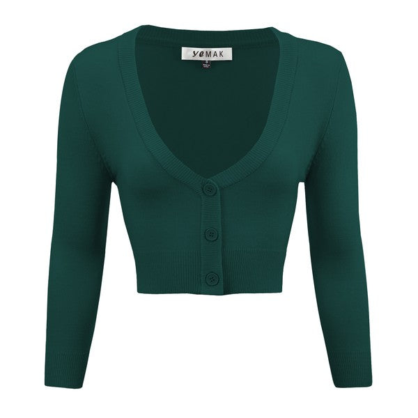 Women’s Cropped Bolero 3/4 Sleeve Cardigan | Zarnesh