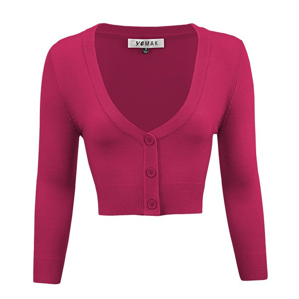 Women’s Cropped Bolero 3/4 Sleeve Cardigan | Zarnesh
