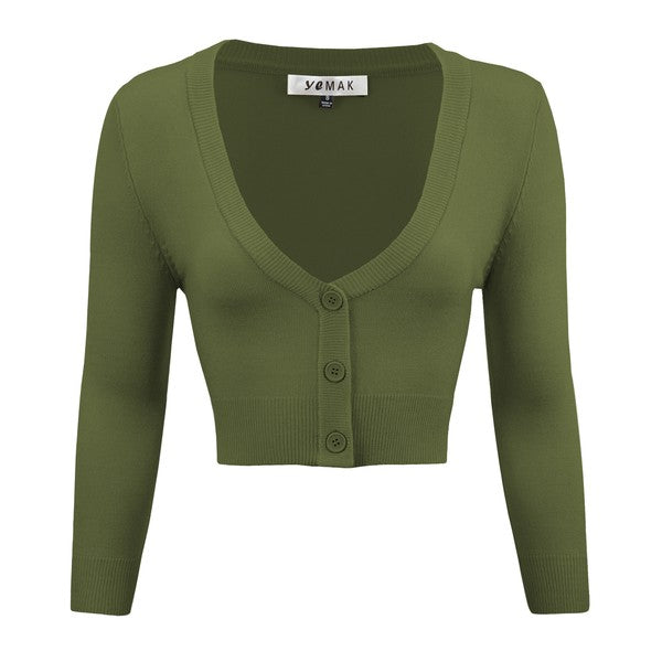 Women’s Cropped Bolero 3/4 Sleeve Cardigan | Zarnesh