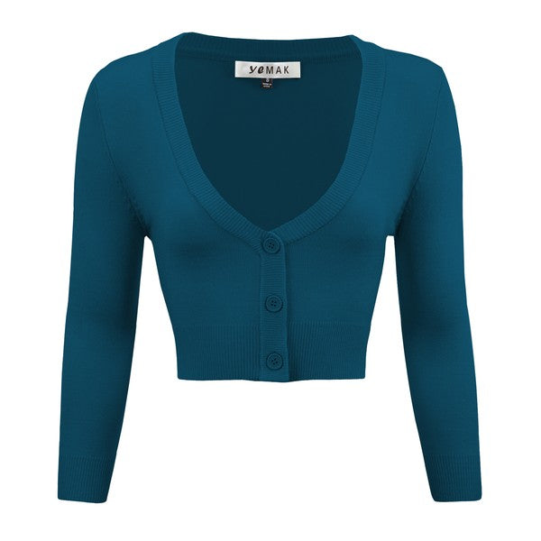Women’s Cropped Bolero 3/4 Sleeve Cardigan | Zarnesh