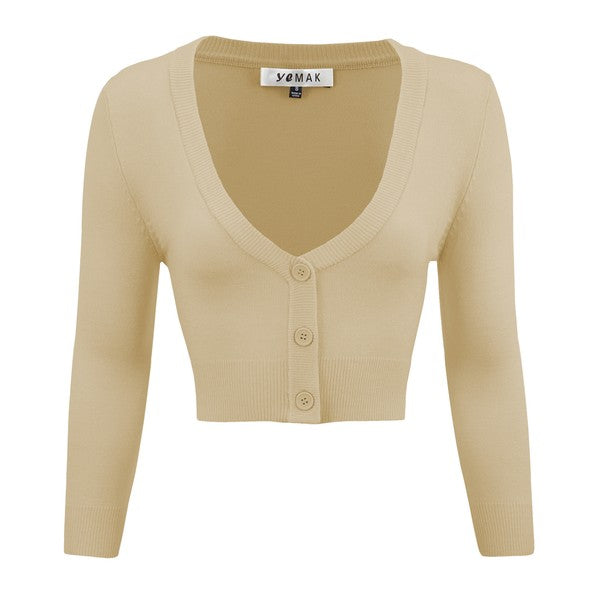 Women’s Cropped Bolero 3/4 Sleeve Cardigan | Zarnesh