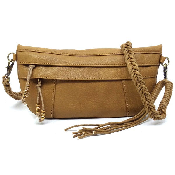 Women’s Crossbody Braided Multi Strap Tassel Shoulder Bag | Zarnesh