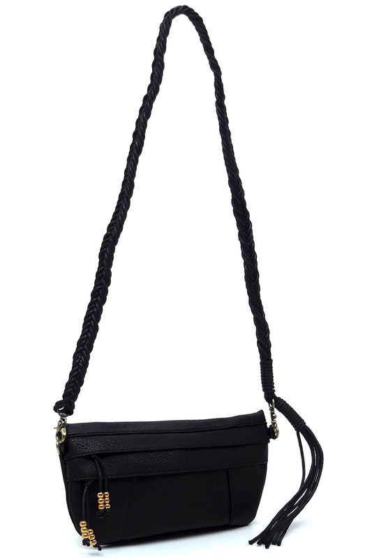 Women’s Crossbody Braided Multi Strap Tassel Shoulder Bag | Zarnesh
