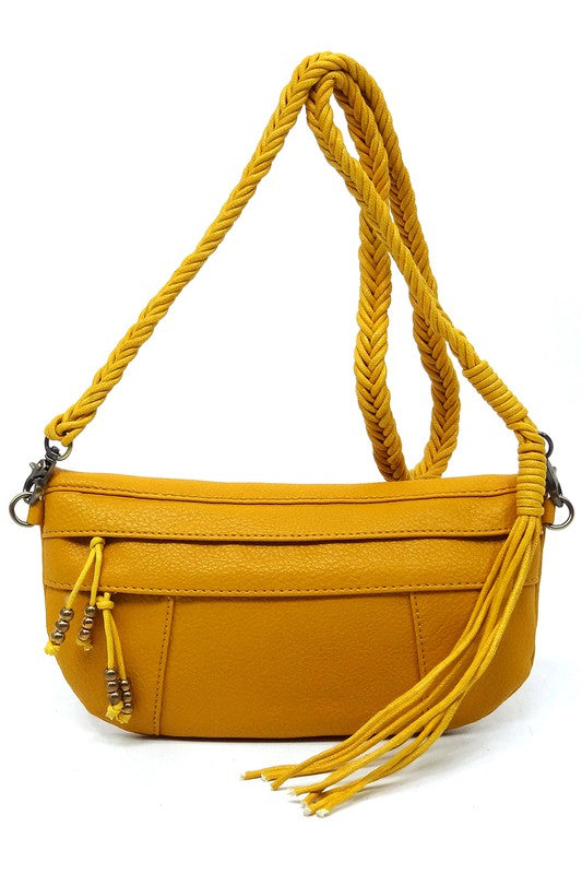 Women’s Crossbody Braided Multi Strap Tassel Shoulder Bag | Zarnesh