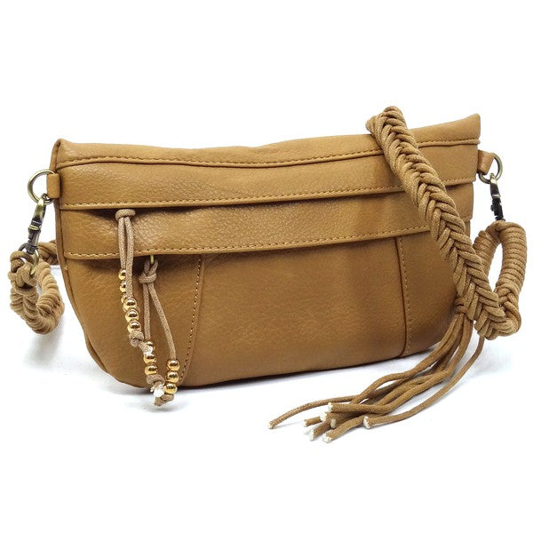 Women’s Crossbody Braided Multi Strap Tassel Shoulder Bag | Zarnesh