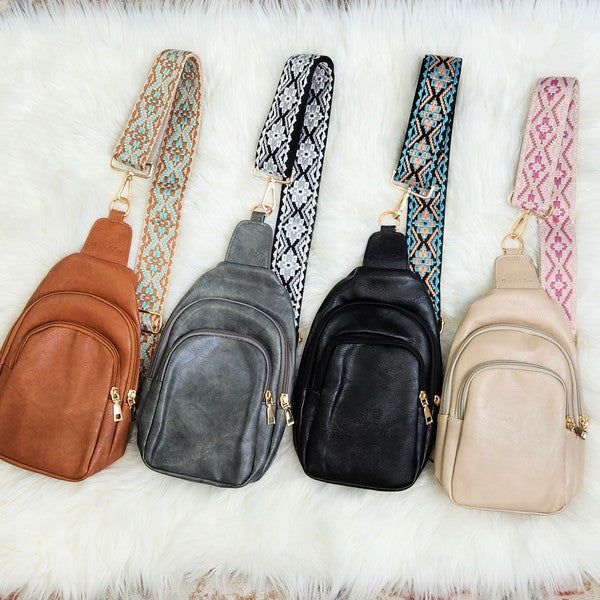 Mylah Crossbody Sling Vegan Leather Handbag - Zarnesh