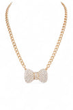 Women’s Crystal Bow Iconic Pendant Necklace | Zarnesh