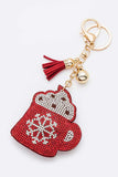 Women’s Crystal Christmas Rhinestone Hot Cocoa Pillow Keychain | Zarnesh