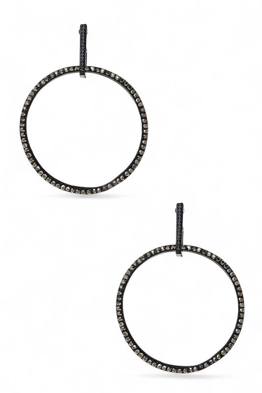 Women's  Crystal Hoop Earrings |  Zarnesh