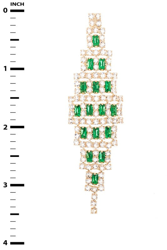 Women’s Crystal Layer Rhombus Chandelier Earrings | Zarnesh