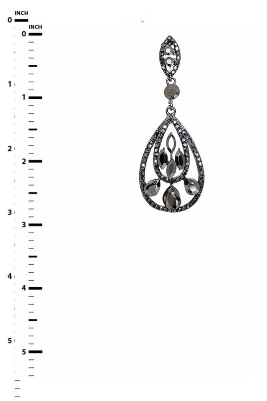 Women's  Crystal Teardrop Statement Earrings |  Zarnesh