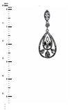 Women's  Crystal Teardrop Statement Earrings |  Zarnesh