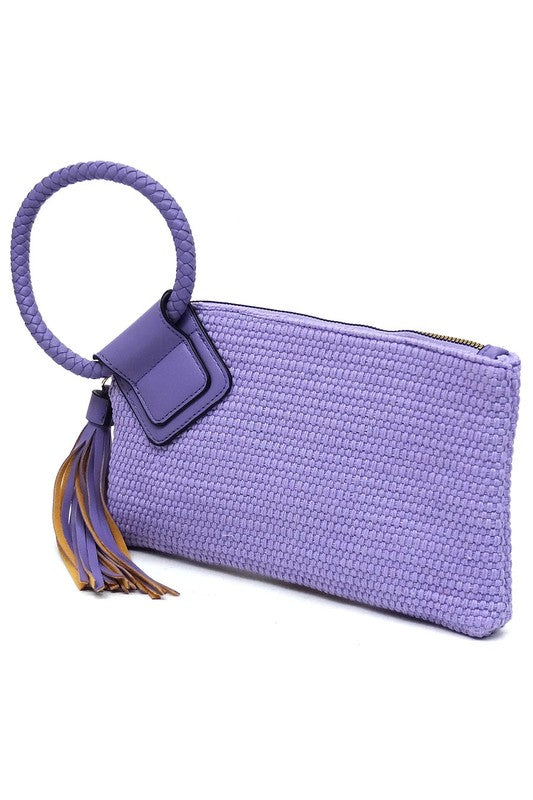 Women’s Cuff Handle Tassel Wristlet Clutch | Zarnesh