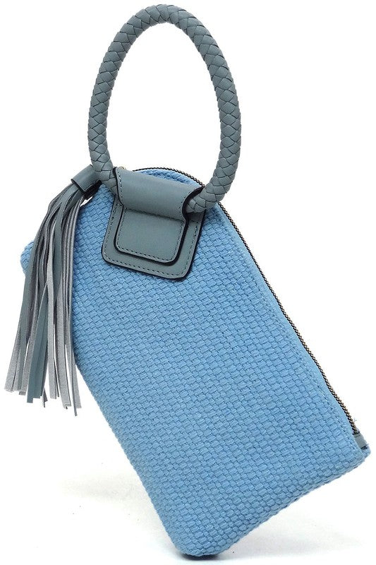 Women’s Cuff Handle Tassel Wristlet Clutch | Zarnesh