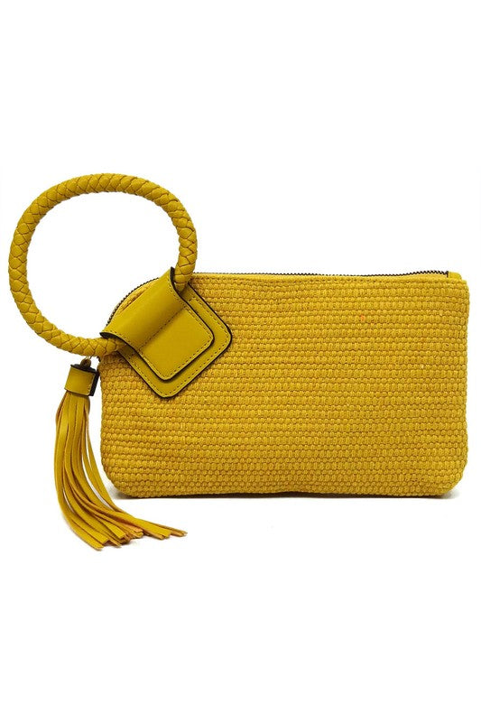 Women’s Cuff Handle Tassel Wristlet Clutch | Zarnesh