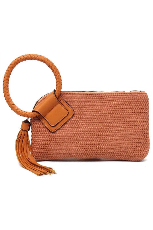 Women’s Cuff Handle Tassel Wristlet Clutch | Zarnesh