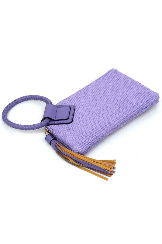 Women’s Cuff Handle Tassel Wristlet Clutch | Zarnesh