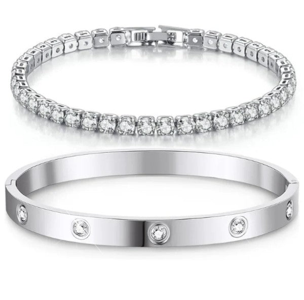 Women’s Dazzling Crystal Bracelet Set | Zarnesh

