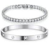 Women’s Dazzling Crystal Bracelet Set | Zarnesh

