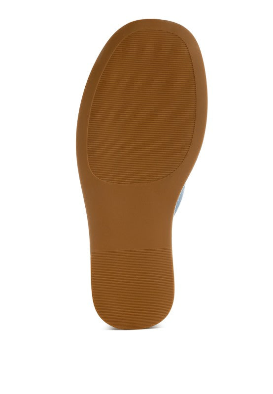 Women's Denim Flatform Slip Ons | Zarnesh