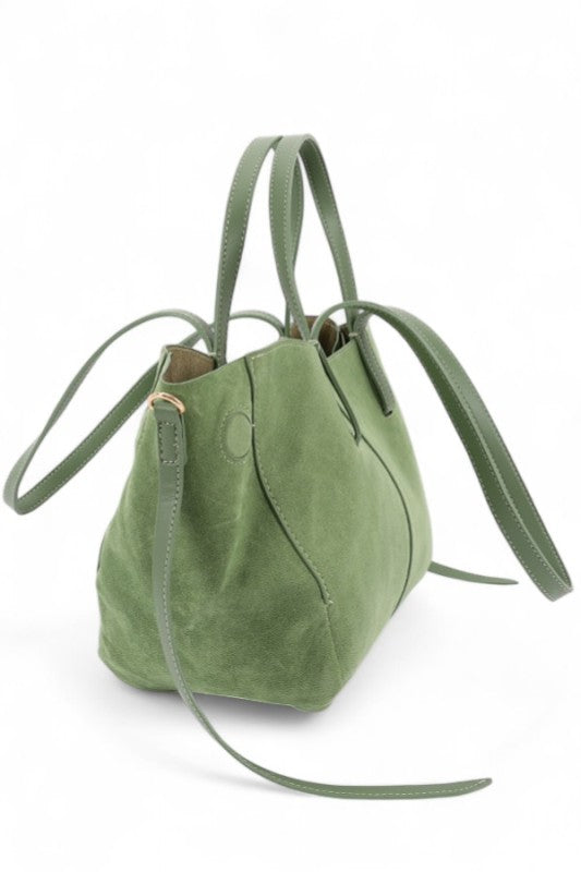 Women's Designer Faux Suede Multi Strap Tote Bag | Zarnesh