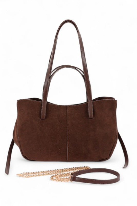 Women's Designer Faux Suede Multi Strap Tote Bag | Zarnesh