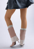 Women’s Diamante Studded Stiletto Heel Boots | Zarnesh