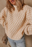 Women’s Diamond Ximena Rhombus Pattern Knit Sweater | Zarnesh