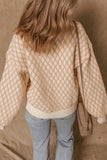 Women’s Diamond Ximena Rhombus Pattern Knit Sweater | Zarnesh