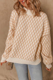 Women’s Diamond Ximena Rhombus Pattern Knit Sweater | Zarnesh