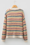 Women’s Dotty Knit Button Front V Neck Knit Sweater Cardigan | Zarnesh