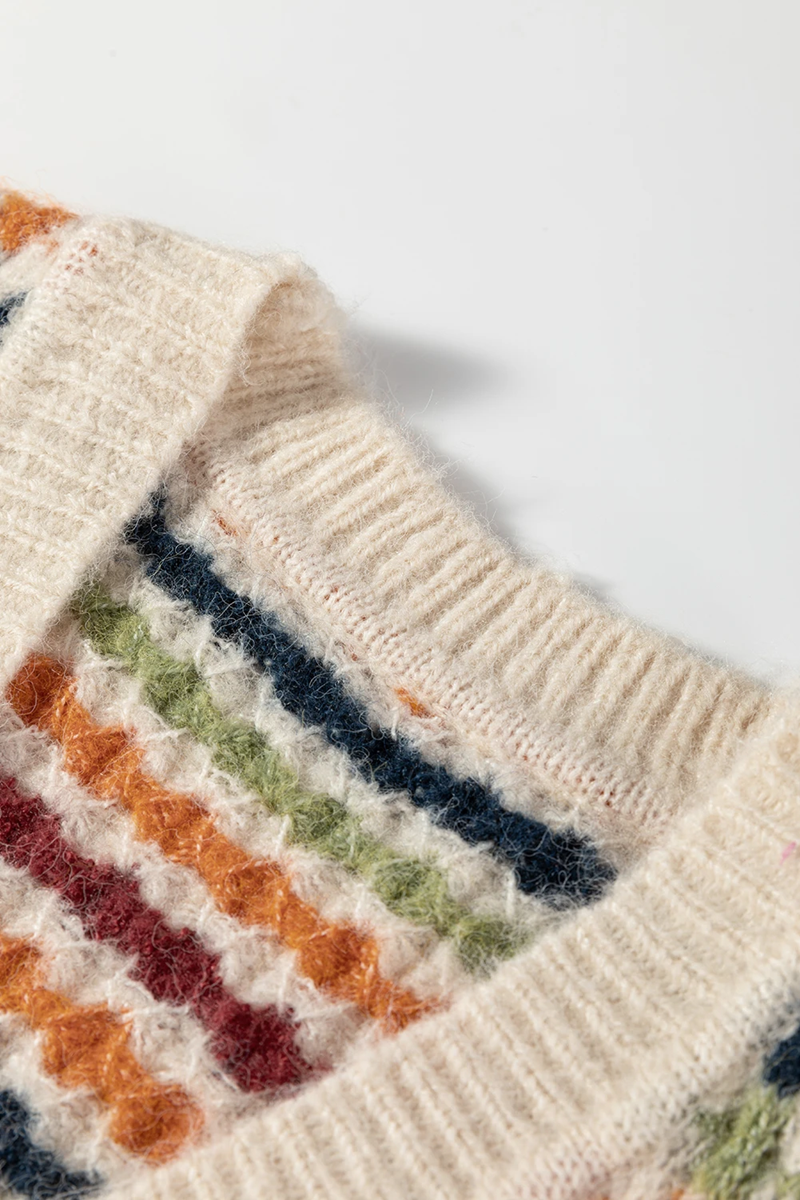 Women’s Dotty Knit Button Front V Neck Knit Sweater Cardigan | Zarnesh