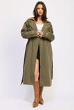 Women’s Double Breasted Trench Adjustable Waist Tie Coat | Zarnesh