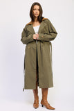 Women’s Double Breasted Trench Adjustable Waist Tie Coat | Zarnesh