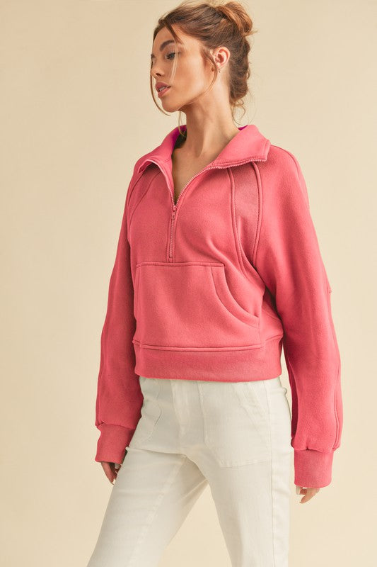 Women’s Dove Funnel Neck Half Zip | Zarnesh