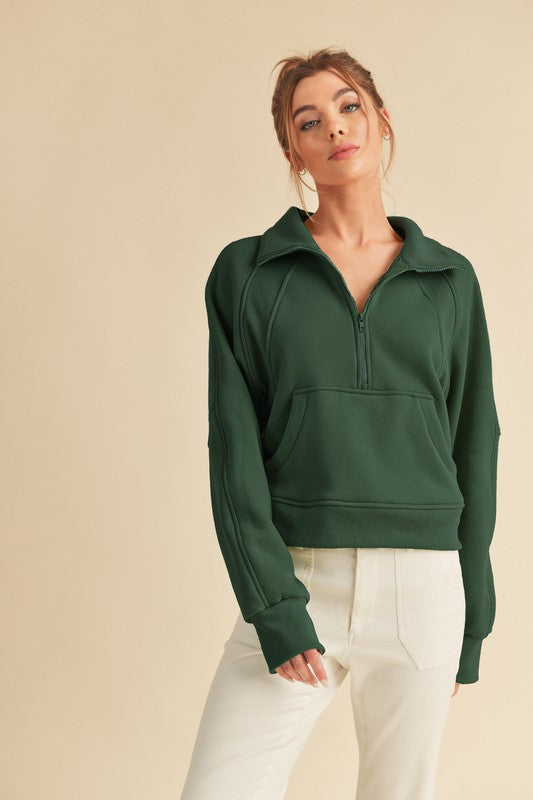 Women’s Dove Funnel Neck Half Zip | Zarnesh