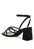 Women Alyona Open Square Low Block Heel Strappy Sandal | Zarnesh