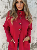 Women’s Elegant Solid Button-Up Long Sleeve Cardigan Jacket | Zarnesh