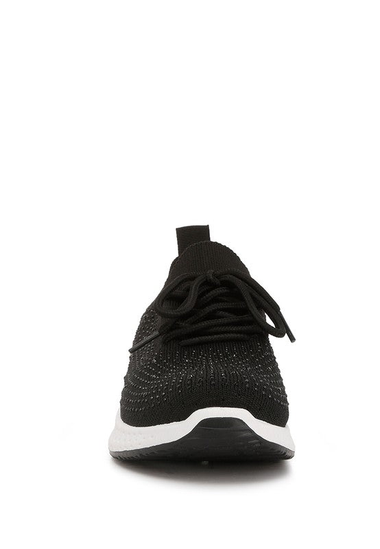 Women's Elizha Stud Embellished Lace Up Sneakers | Zarnesh
