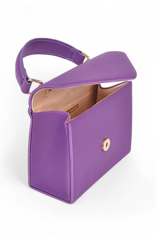 Women's Envelope Style Satin Crossbody Top Handle Bag | Zarnesh