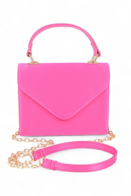 Women's Envelope Style Satin Crossbody Top Handle Bag | Zarnesh