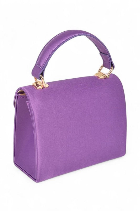 Women's Envelope Style Satin Crossbody Top Handle Bag | Zarnesh