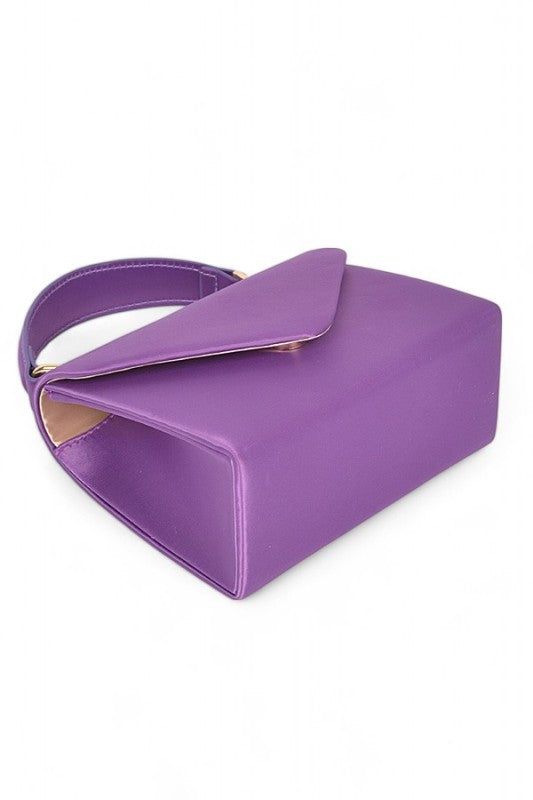 Women's Envelope Style Satin Crossbody Top Handle Bag | Zarnesh
