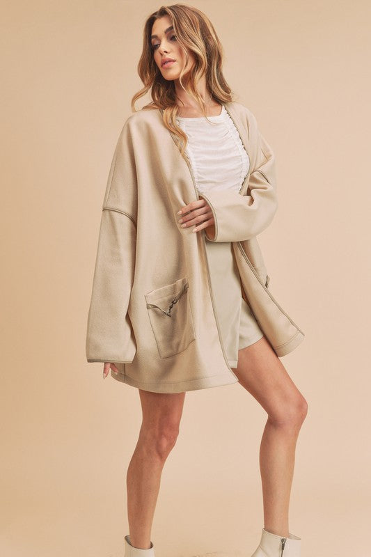 Women’s Esme Kimono Jacket Coat with Pocket | Zarnesh