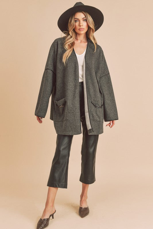 Women’s Esme Kimono Jacket Coat with Pocket | Zarnesh