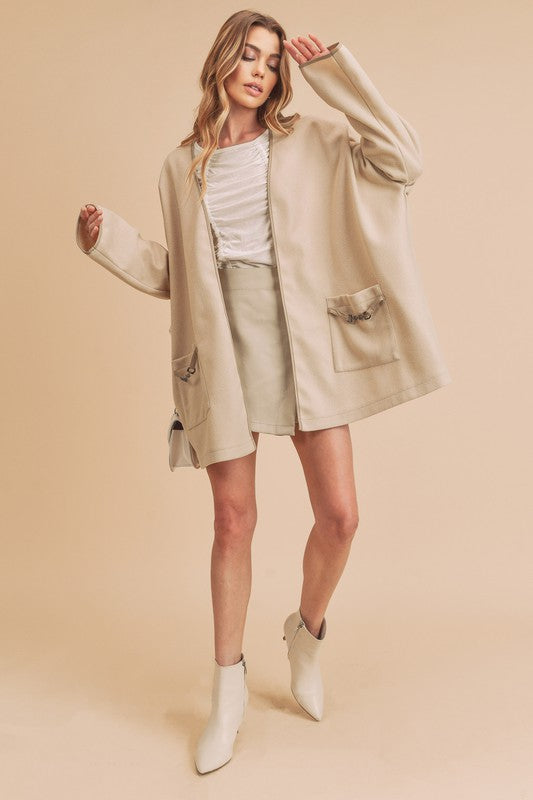 Women’s Esme Kimono Jacket Coat with Pocket | Zarnesh